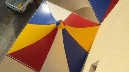 تفصيل قماش مظلات PDVF و بي في سي المدينة المنورة