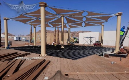 تركيب مظلات شراع في المدينة المنورة