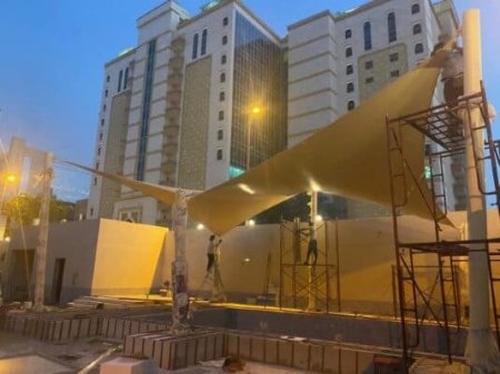 مظلات شراعية تركيب في المدينة المنوره