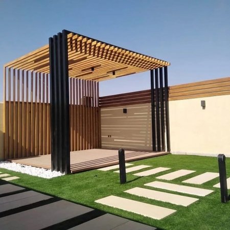 مظلات خشبية للحدائق اشكال 2024 تركيب بالمدينة